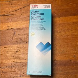 CVS Health Acne Foaming Cream Cleanser - Blue and White